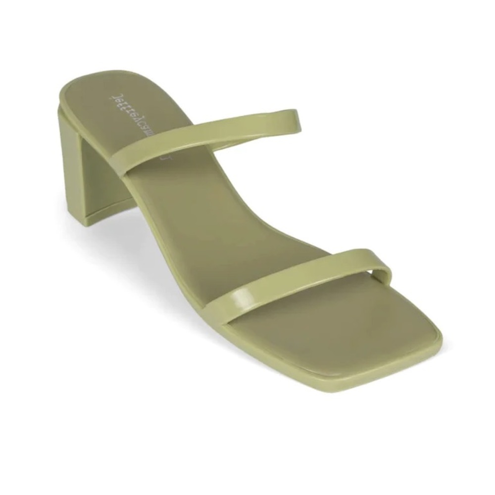 Jeffrey Campbell Jamm-3 Jelly Heel Sandal in Dusty Mint - Picture 3 of 10
